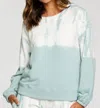 Chaser French Terry Raglan Pullover Ice Plant In Green