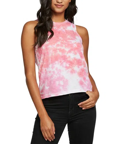 Chaser Gauze Jersey Muscle Tank In Pink