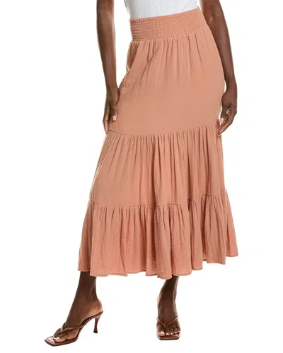 Chaser Gauze Seal Maxi Skirt In Brown