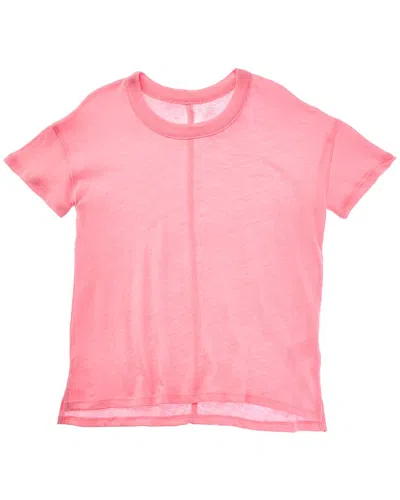 Chaser Kids' Gauzy Boxy Hi Lo T-shirt In Pink