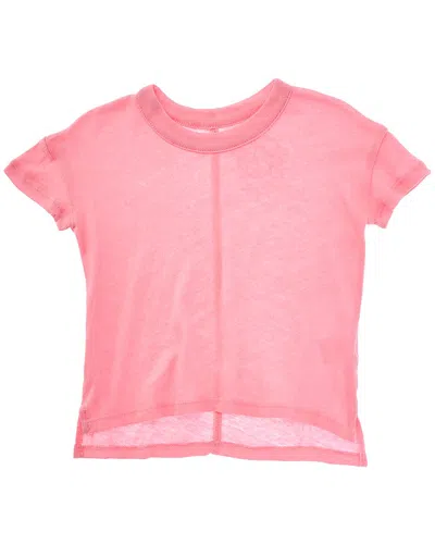 Chaser Kids' Gauzy Boxy Hi Lo T-shirt In Pink