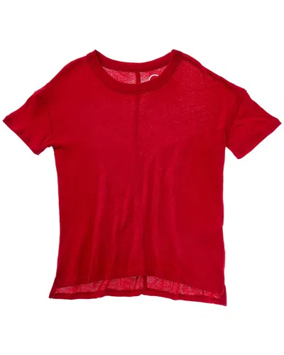 Chaser Kids' Gauzy Boxy Hi Lo T-shirt In Red