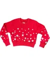 Chaser Girl's Starry Night Pullover In Red In Red