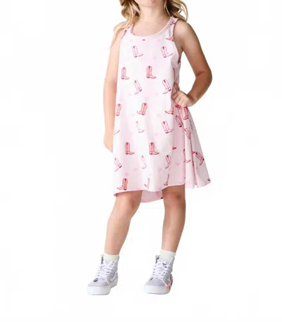 Chaser Kids' Girl's These Boots Allover Dress In Pink