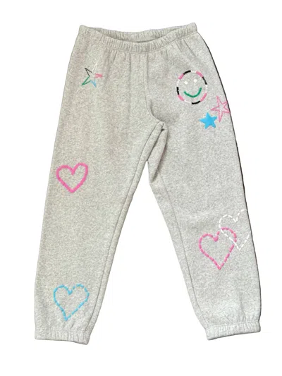 Chaser Kids' Girl's Winter Love Sweatpants In Grey In Gray