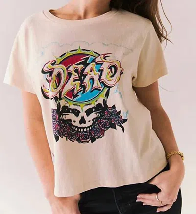 Chaser Grateful Dead Steal Your Face Tee In Whitecap Gray In Neutral