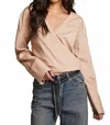 Chaser Haleyy Blouse In Warm Taupe In Neutral