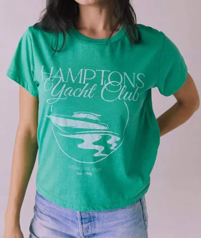 Chaser Hamptons Yacht Club Graphic Tee In Peppermint Green