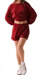 Chaser Hanover Lounge Shorts In Crimson Red In Red