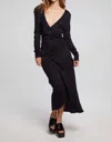 Chaser Harmony Midi Dress In Black In Black