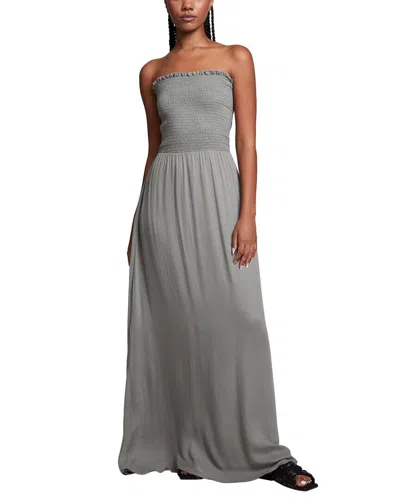 Chaser Heirloom Gauze Maxi Dress In Gray