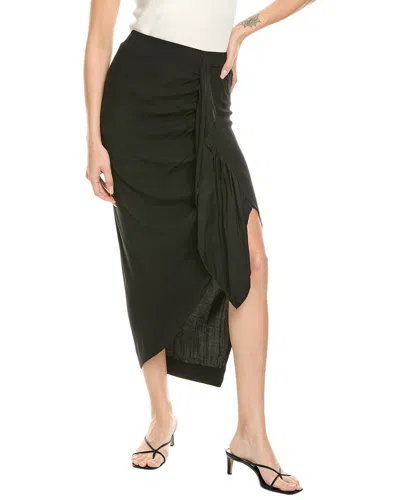 Chaser Heirloom Woven Lindsay Midi Skirt In Black