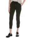 Chaser Heirloom Wovens Cropped Drawstring Waist Pant In Black