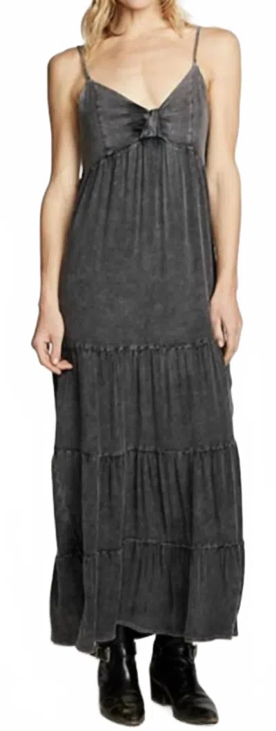 Chaser Heirloom Wovens Maxi Dress In Black Cloud Wash In Multi