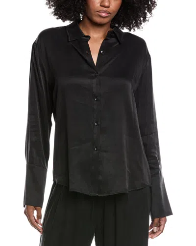 Chaser Helena Twill Button Shirt In Black