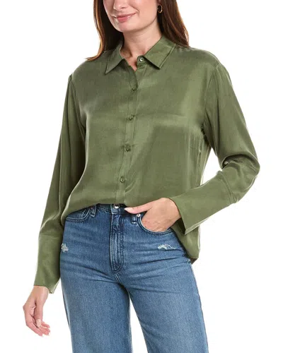 Chaser Helena Twill Button Shirt In Green