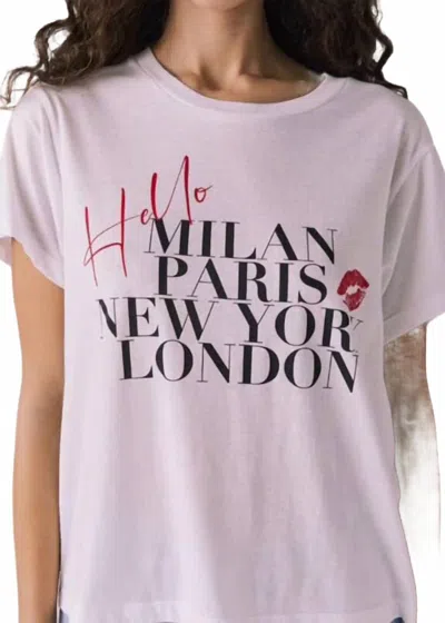 Chaser Hello Destination Tee In White