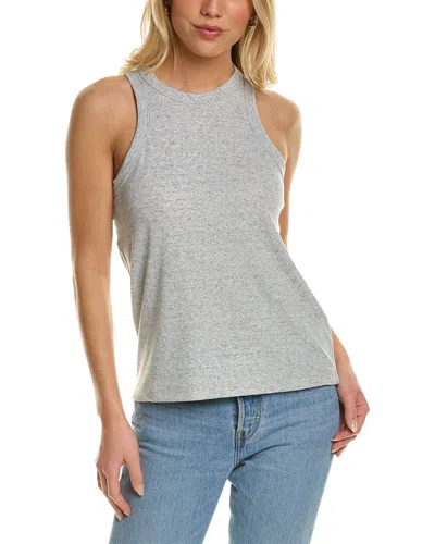 Chaser High-neck Linen-blend Tank In Transparent