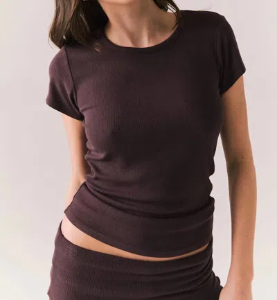 Chaser Honey Short Sleeve Tee In Espresso In Brown