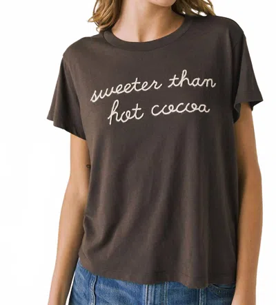 Chaser Hot Cocoa Graphic Tee In Dark Chocolate In Black