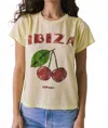 Chaser Ibiza Cherry Graphic Tee In Yellow In Neutral