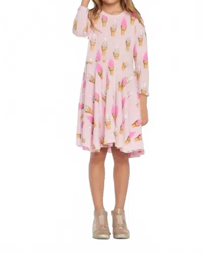 Chaser Kids' Ice Cream Knit Dress In Pink