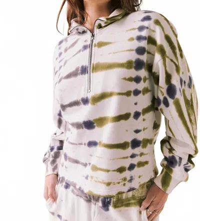 Chaser Ithaca Half Zip Top In Autumn Tie Dye In Multi