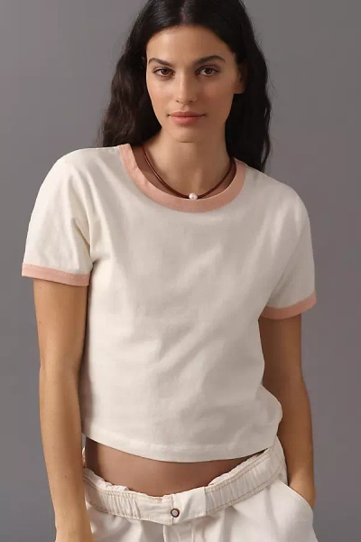 Chaser Jameson Perfect Cotton Ringer Tee In White