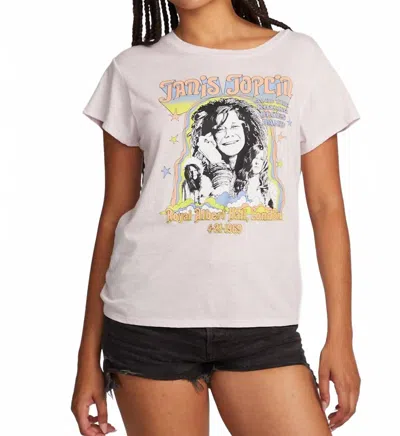 Chaser Janis Joplin Graphic Tee In Lav Fog In Gray