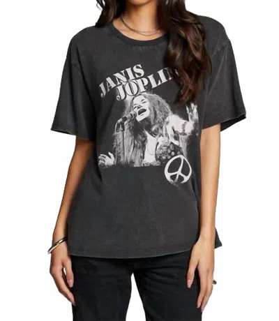 Chaser Janis Joplin Retro Tee In Stingray In Black