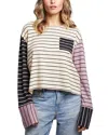 CHASER CHASER JERSEY STRIPE SALINA TOP