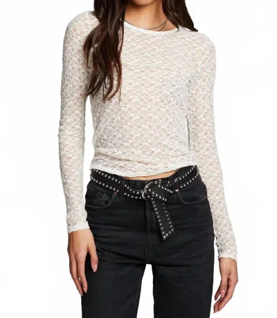 Chaser Kevin Long Sleeve Shirt In Starry White