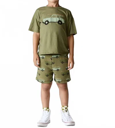 Chaser Kid's Beach Day Shorts In Broccolini In Green