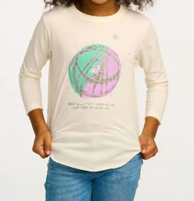 Chaser Kids Elton John World Tour Long Sleeve Tee In White In Neutral