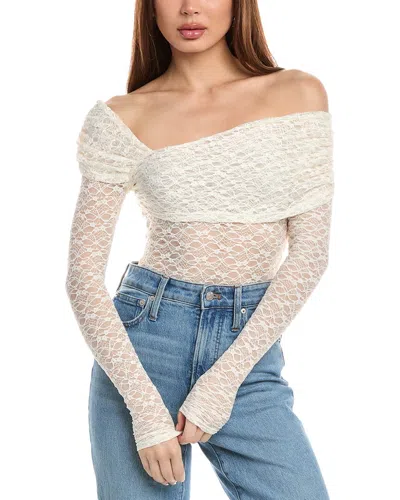 Chaser Lace Masha Bodysuit In White