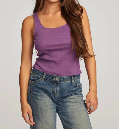 Chaser Lander Eggplant Tank In Beige