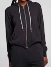Chaser Lex Zip Up Hoodie In Licorice In Multi