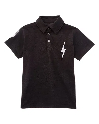 Chaser Lightning Bolt Classic Polo Shirt In Brown