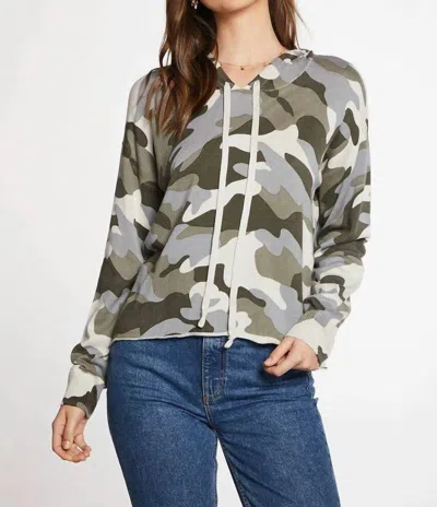 Chaser Lightweight Pullover Hoodie In Camouflage In Green