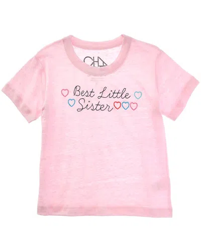 Chaser Linen-blend Jersey Crewneck T-shirt In Pink