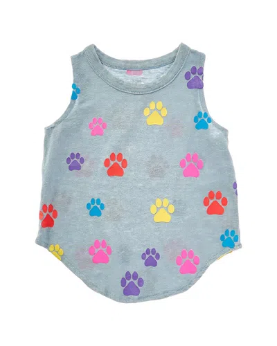 Chaser Kids' Linen-blend Jersey Shirttail Muscle Tank Top In Blue