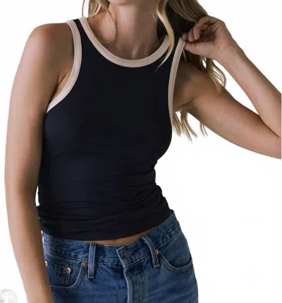 Chaser Lisbon Tank Top In Licorice In Black