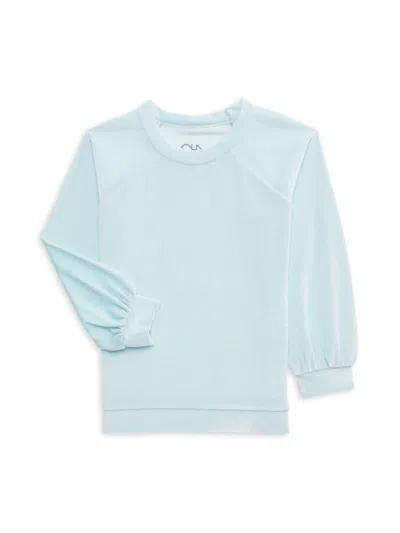 Chaser Kids' Little Girl's Stretch Velvet Raglan Sweatshirt