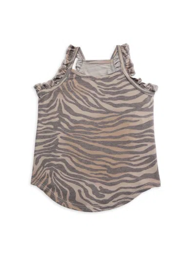 Chaser Kids' Little Girl's Zebra Print Tank Top