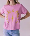 Chaser Locals Only Graphic Tee In Bubble Gum In Pink