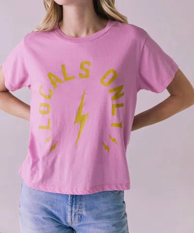Chaser Locals Only Graphic Tee In Bubble Gum In Pink