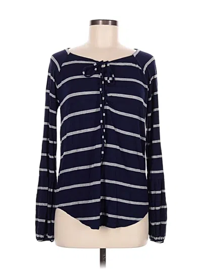 Pre-owned Chaser Long Sleeve Blouse In Blue