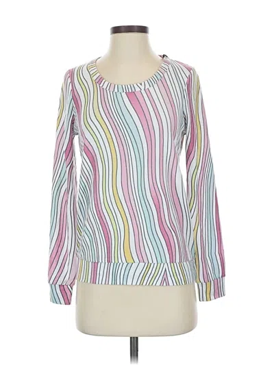 Pre-owned Chaser Long Sleeve Blouse In White