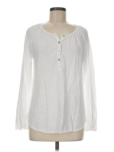 Pre-owned Chaser Long Sleeve Blouse In White
