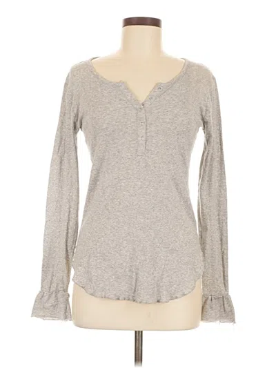 Pre-owned Chaser Long Sleeve Henley Shirt In Gray